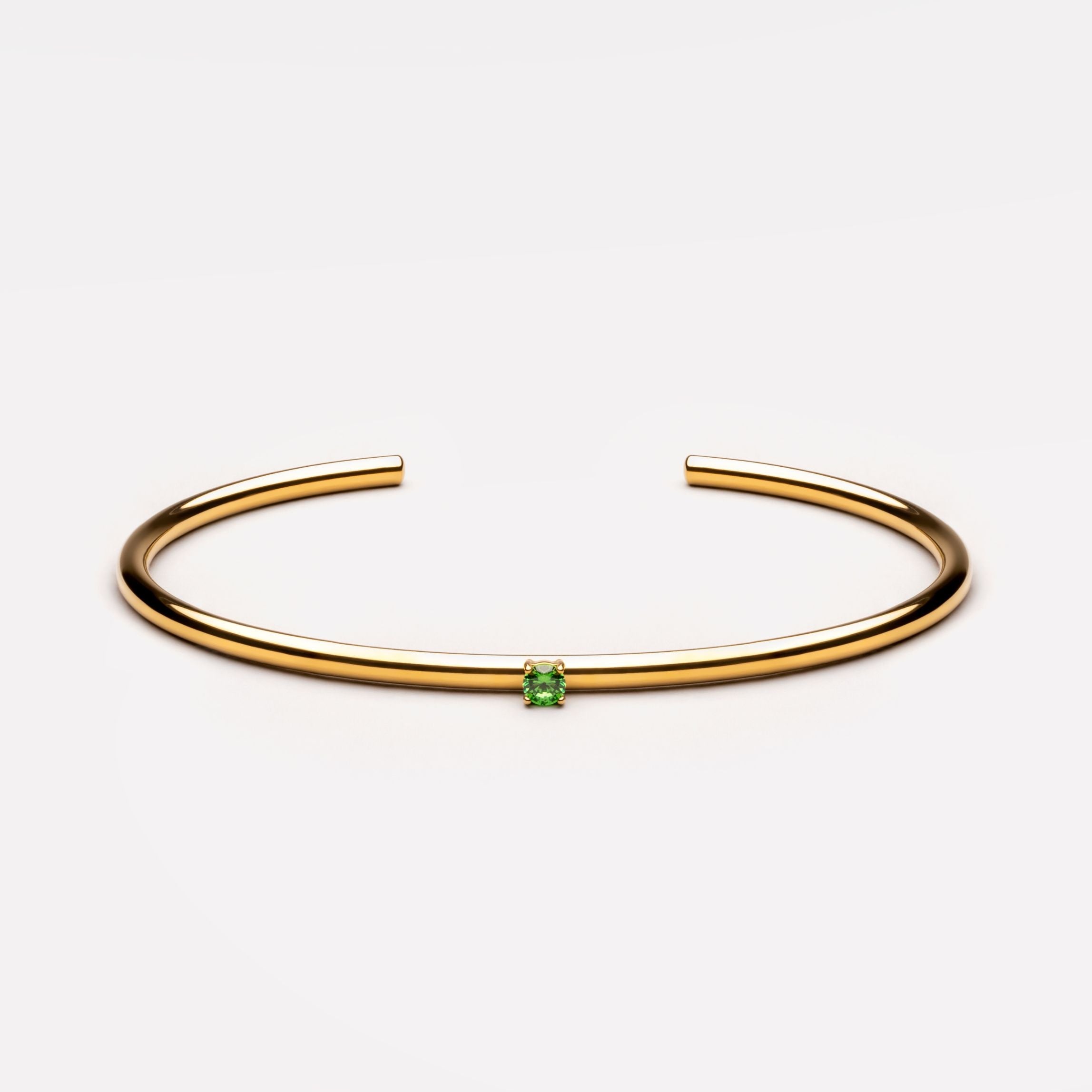 Thin Emerald Cuff